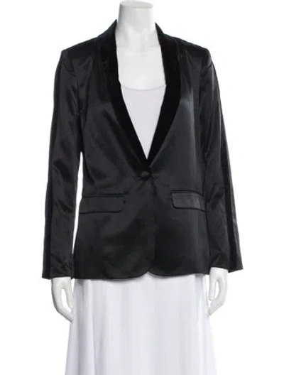 Pre-owned Cami Nyc Silk Blazer In Black