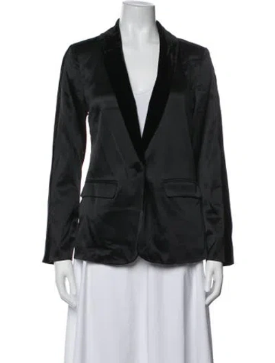 Pre-owned Cami Nyc Silk Blazer In Black