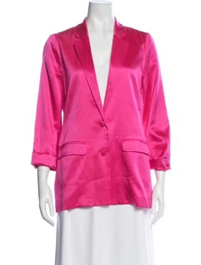 Pre-owned Cami Nyc Silk Blazer In Pink