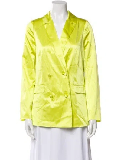 Pre-owned Cami Nyc Silk Blazer W/ Tags In Yellow