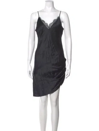 Pre-owned Cami Nyc Silk Knee-length Dress In Black