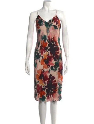 Pre-owned Cami Nyc Silk Knee-length Dress In Multicolor