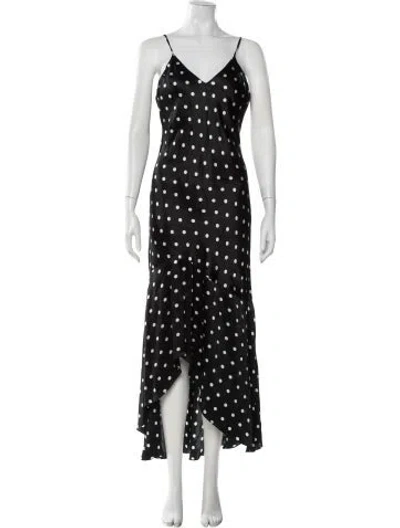 Pre-owned Cami Nyc Silk Long Dress In Black