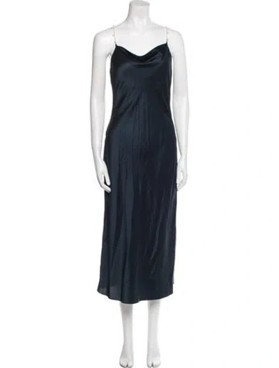 Pre-owned Cami Nyc Silk Long Dress In Blue
