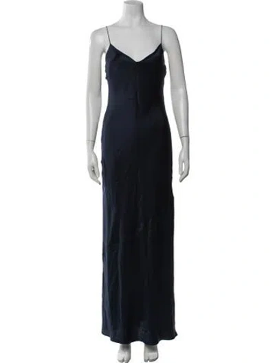Pre-owned Cami Nyc Silk Long Dress In Blue