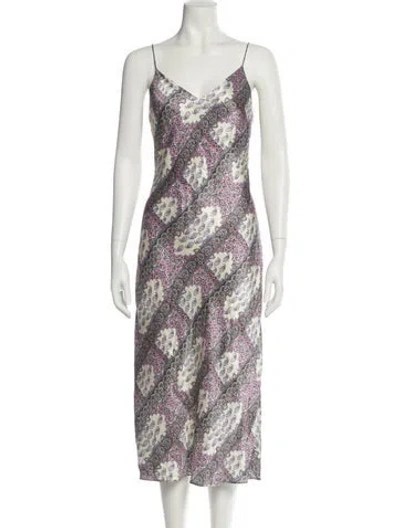 Pre-owned Cami Nyc Silk Long Dress In Multi