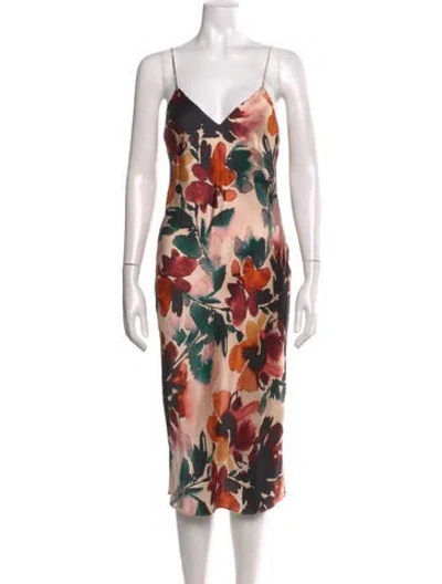 Pre-owned Cami Nyc Silk Long Dress In Multi