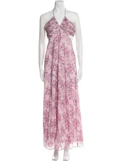 Pre-owned Cami Nyc Silk Long Dress In Pink