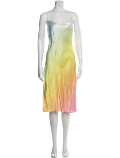 Pre-owned Cami Nyc Silk Long Dress In Yellow