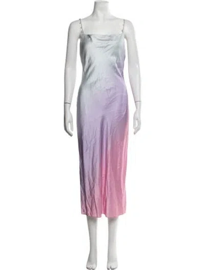 Pre-owned Cami Nyc Silk Midi Length Dress In Pink