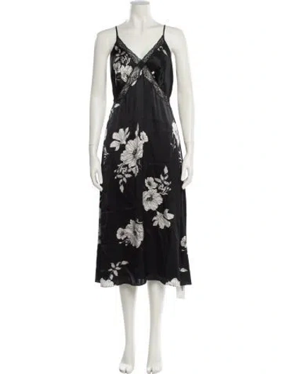 Pre-owned Cami Nyc Silk Midi Length Dress W/ Tags In Black