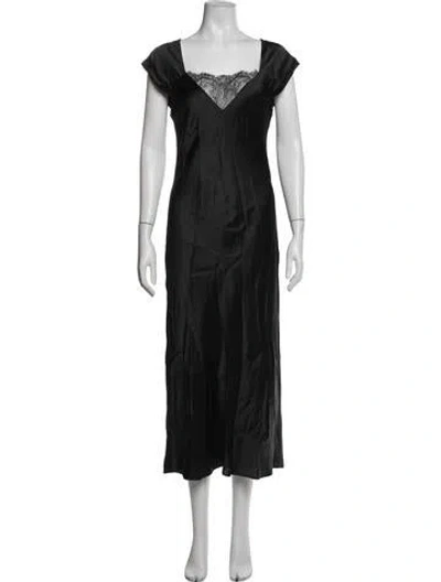 Pre-owned Cami Nyc Silk Midi Length Dress W/ Tags In Blue