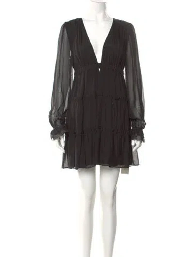 Pre-owned Cami Nyc Silk Mini Dress In Black