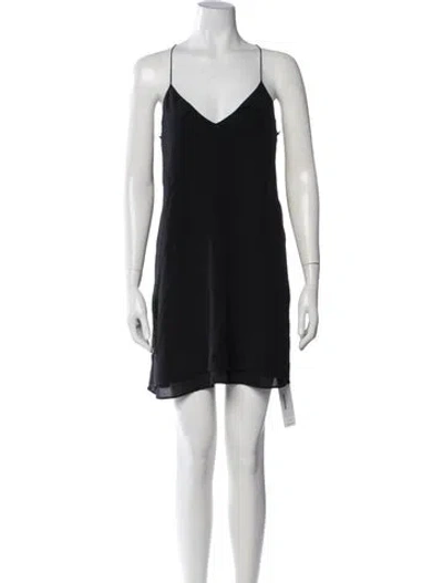 Pre-owned Cami Nyc Silk Mini Dress In Black