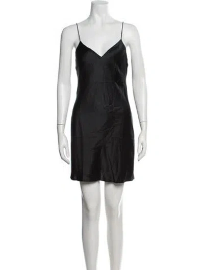 Pre-owned Cami Nyc Silk Mini Dress In Black
