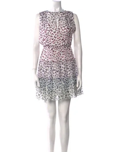 Pre-owned Cami Nyc Silk Mini Dress In Multi