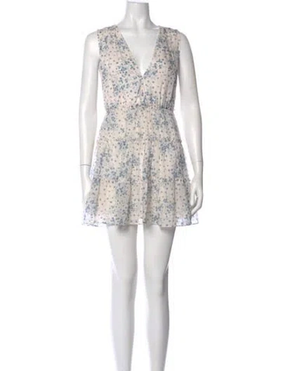 Pre-owned Cami Nyc Silk Mini Dress In Neutral