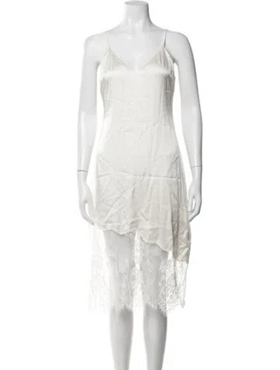 Pre-owned Cami Nyc Silk Mini Dress In Neutrals