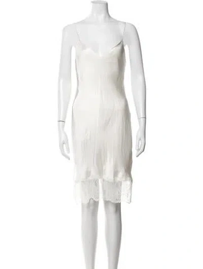 Pre-owned Cami Nyc Silk Mini Dress In Neutrals