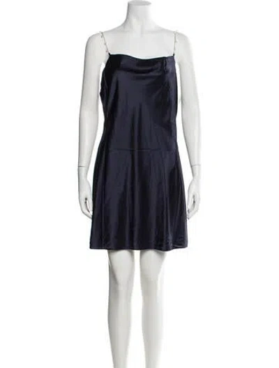 Pre-owned Cami Nyc Silk Mini Dress W/ Tags In Blue