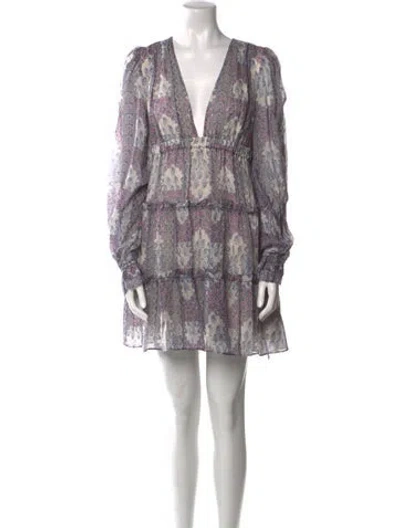 Pre-owned Cami Nyc Silk Mini Dress W/ Tags In Purple