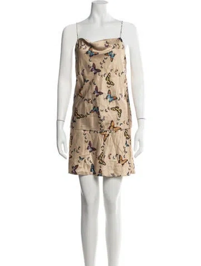 Pre-owned Cami Nyc Silk Printed Skirt Set W/ Tags In Neutrals