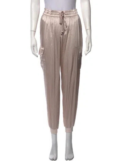 Pre-owned Cami Nyc Silk Straight Leg Pants In Neutrals