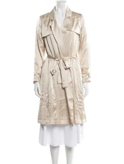Pre-owned Cami Nyc Silk Trench Coat In Neutral