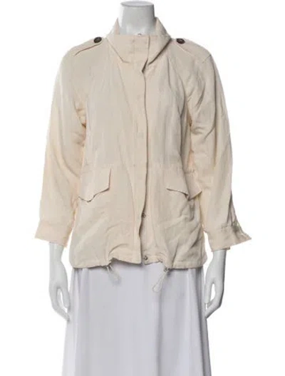 Pre-owned Cami Nyc Silk Utility Jacket In Neutrals
