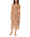 Cami Nyc Sintra One-shoulder Lace Overlay Midi Dress