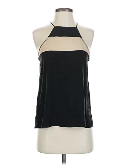 Pre-owned Cami Nyc Sleeveless Silk Top Black Halter Neckline Tops