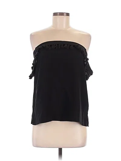 Pre-owned Cami Nyc Sleeveless Silk Top Black Strapless Neckline Tops
