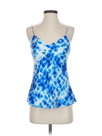 Pre-owned Cami Nyc Sleeveless Silk Top Blue Halter Neckline Tops