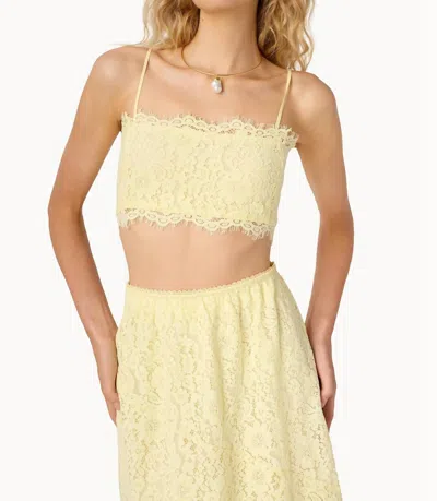 Cami Nyc Sofie Lace Cropped Camisole In Buttercup In Yellow