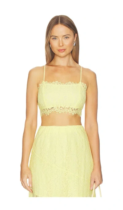 Cami Nyc Sofie Lace Cropped Camisole In Yellow