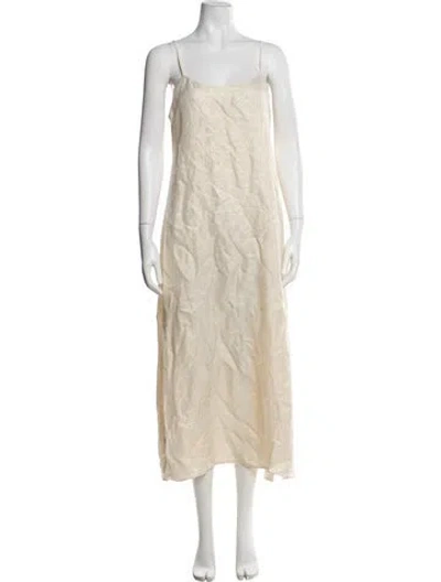 Pre-owned Cami Nyc Square Neckline Long Dress In Neutral