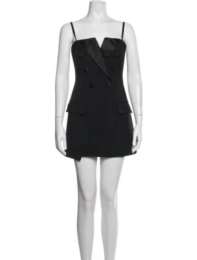 Pre-owned Cami Nyc Square Neckline Mini Dress In Black