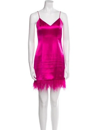 Pre-owned Cami Nyc Square Neckline Mini Dress In Pink