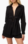 Cami Nyc Stefania Eyelet Shirt In Black