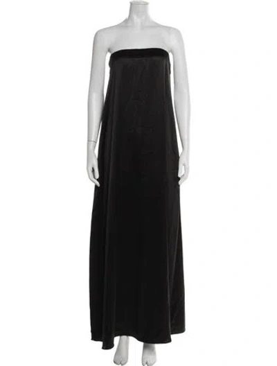 Pre-owned Cami Nyc Strapless Long Dress In Black