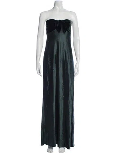 Pre-owned Cami Nyc Strapless Long Dress W/ Tags In Blue