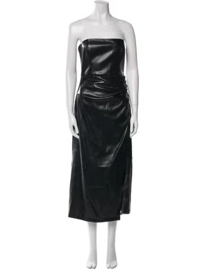 Pre-owned Cami Nyc Strapless Midi Length Dress W/ Tags In Black