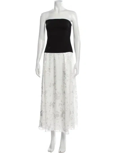 Pre-owned Cami Nyc Strapless Midi Length Dress In White