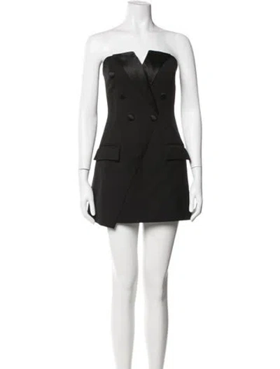 Pre-owned Cami Nyc Strapless Mini Dress In Black
