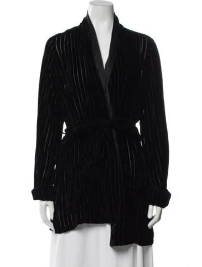 Pre-owned Cami Nyc Striped Jacket In Black