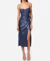 Cami Nyc Tricia Bustier Lace Satin Wrap-skirt Midi Dress In Multi