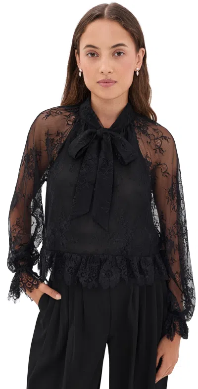 Cami Nyc Tully Lace Blouse Black