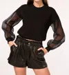 Cami Nyc Valeria Sweatshirt In Black In Black