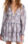 Cami Nyc Venezia Dress In Patchwork Paisley In Blue