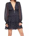 Cami Nyc Venezia Tiered Floral-print Silk-chiffon Mini Dress In Blue